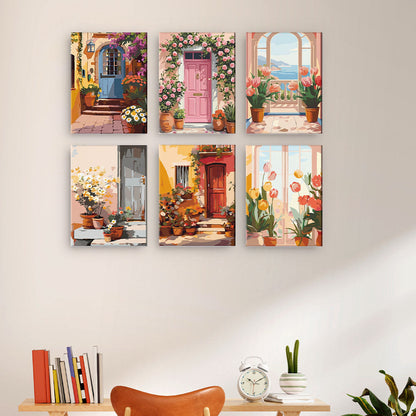 Rozkvetlé dveře - Malování podle čísel