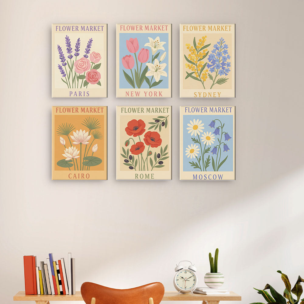 Světové květinové trhy - Malování podle čísel