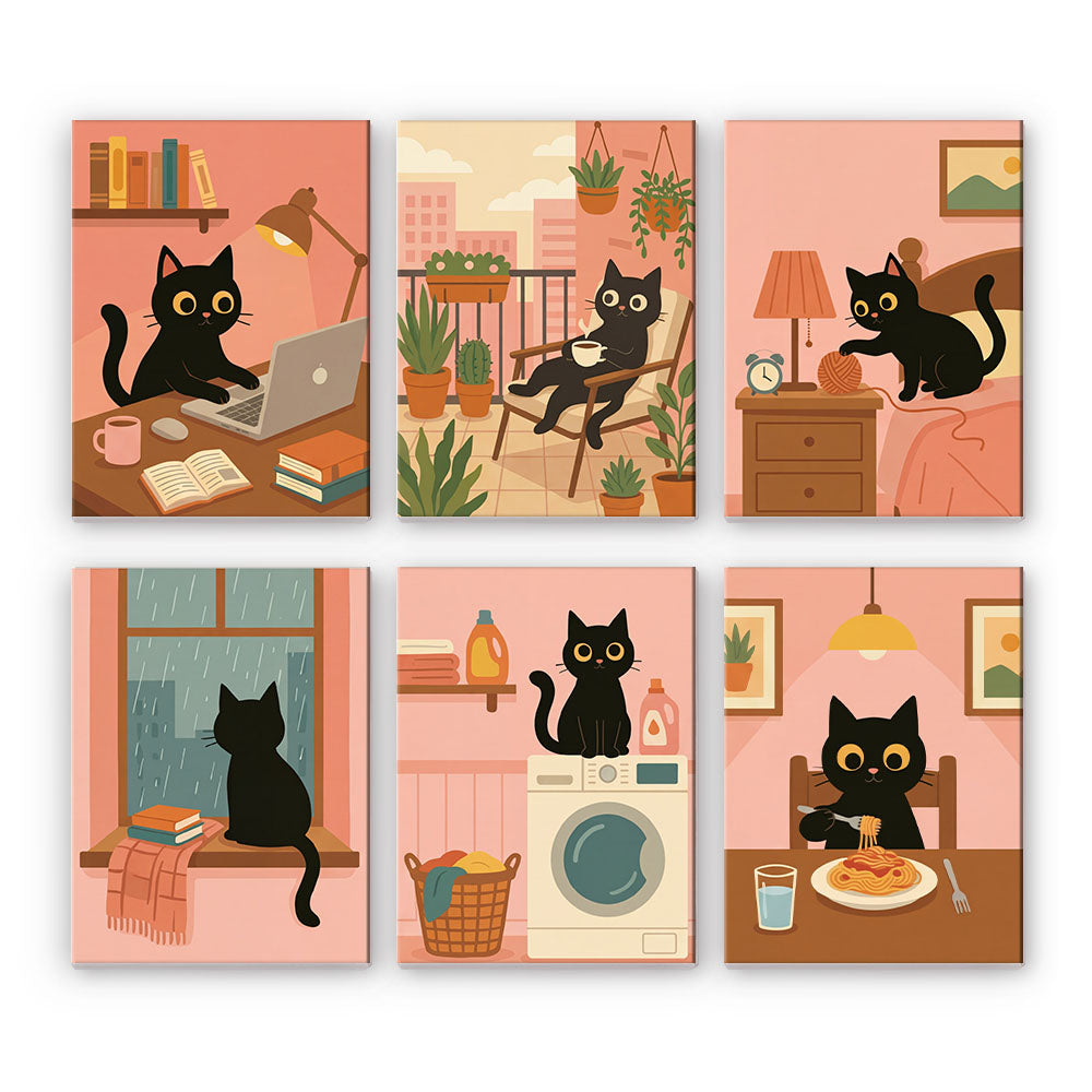 Den černé kočky - Malování podle čísel