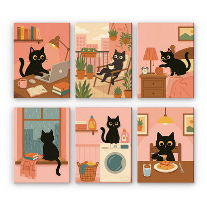 Den černé kočky - Malování podle čísel