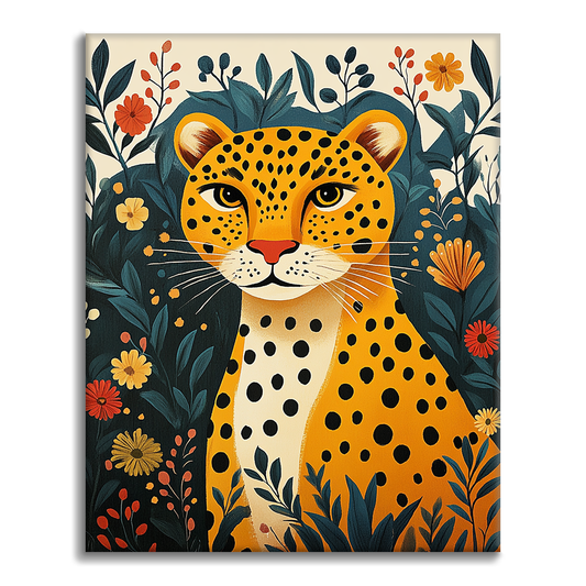 Leopard z Džungle - Malování podle Čísel