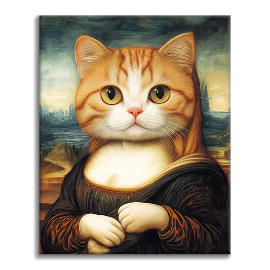 Kočka Mona Lisa - Malování podle Čísel