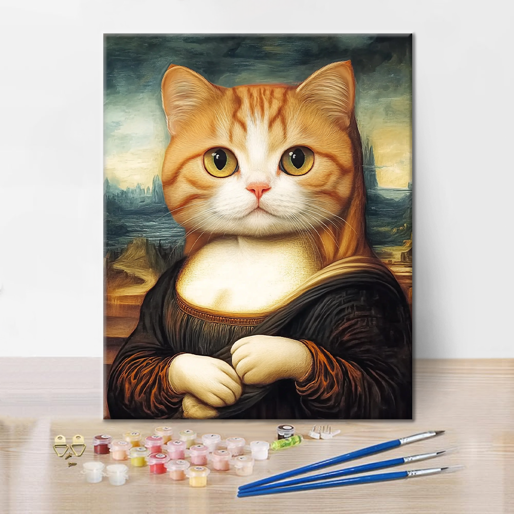 Kočka Mona Lisa - Malování podle Čísel