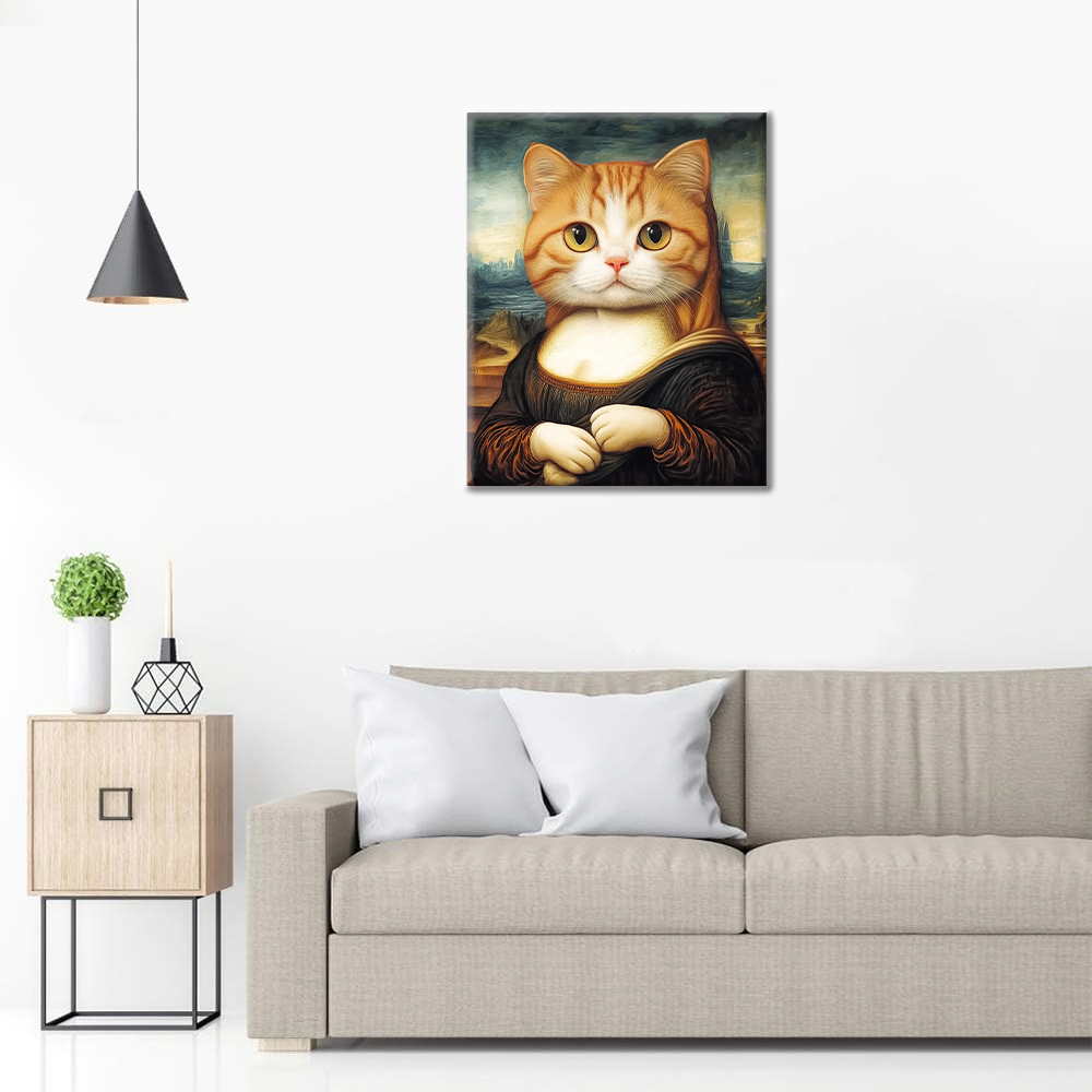Kočka Mona Lisa - Malování podle Čísel