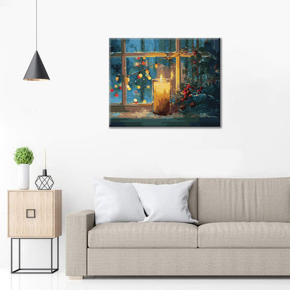 Vánoční světlo svíček – Malování podle čísel