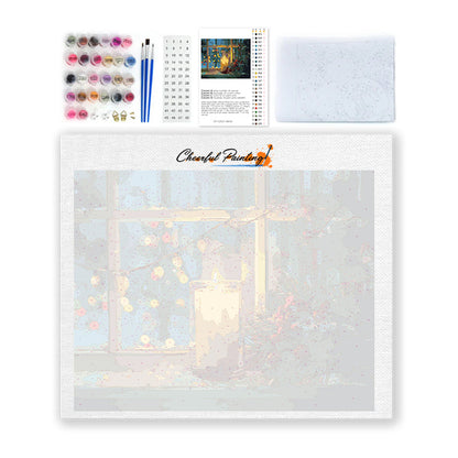 Vánoční světlo svíček – Malování podle čísel