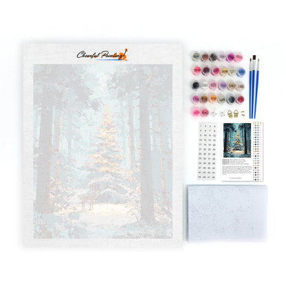 Vánoční les – Malování podle čísel