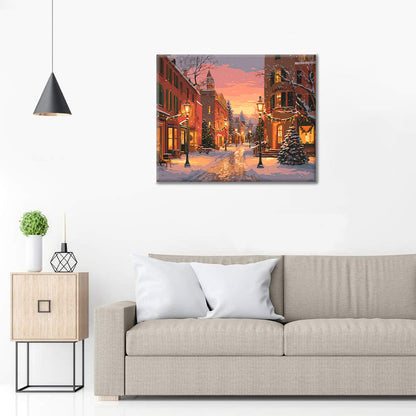 Vánoční ulice – Malování podle čísel