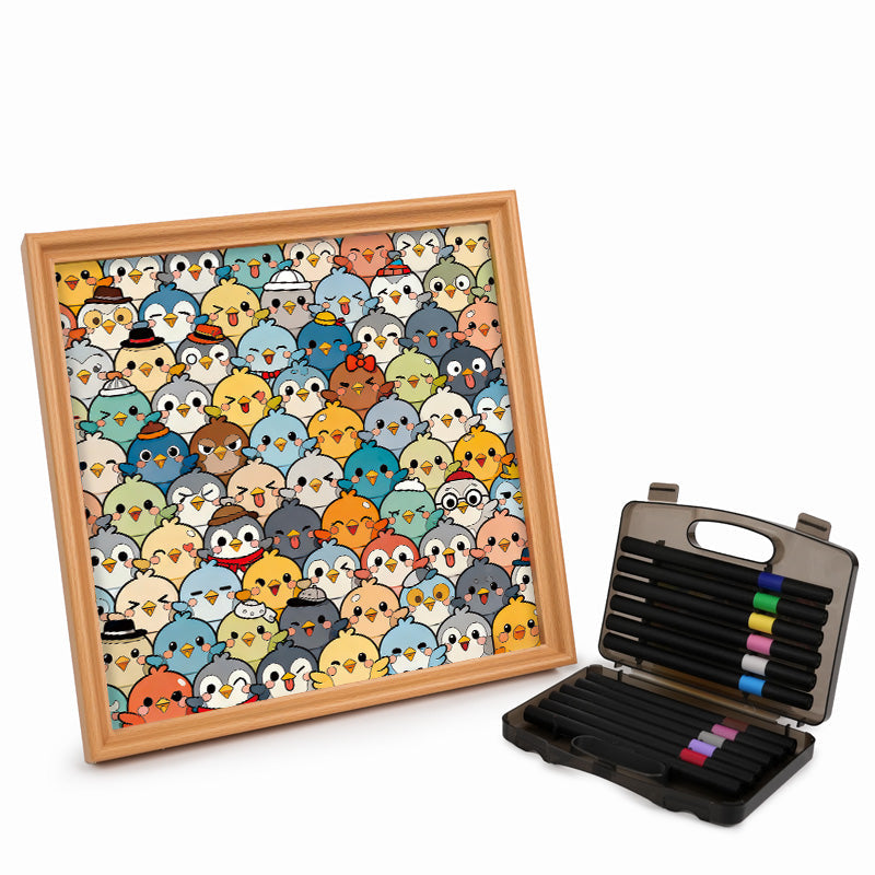 Ptáci - Dřevěné omalovánky