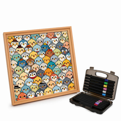 Ptáci - Dřevěné omalovánky