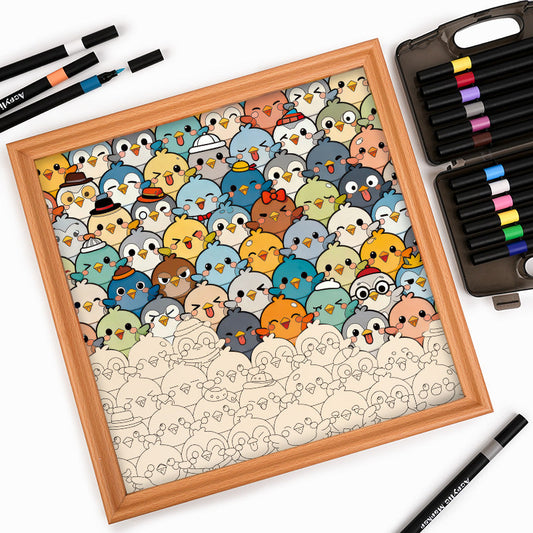 Ptáci - Dřevěné omalovánky