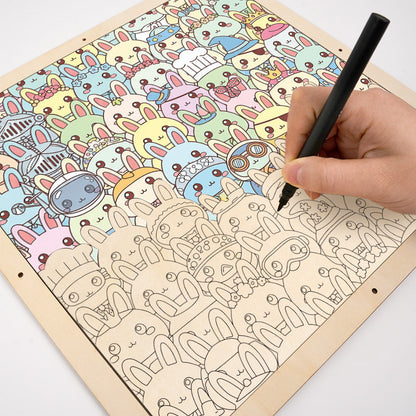 Zajíček - Dřevěné omalovánky