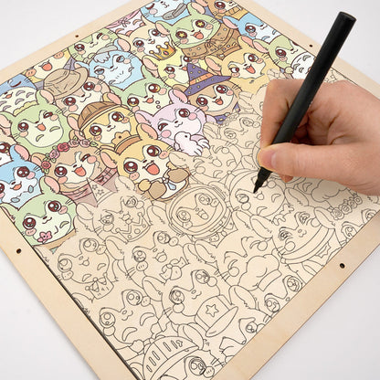 Činčila - Dřevěné omalovánky