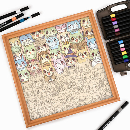 Činčila - Dřevěné omalovánky