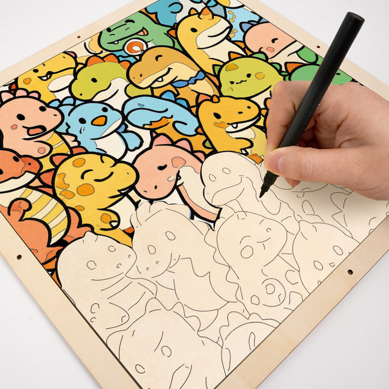 Malý drak - Dřevěné omalovánky