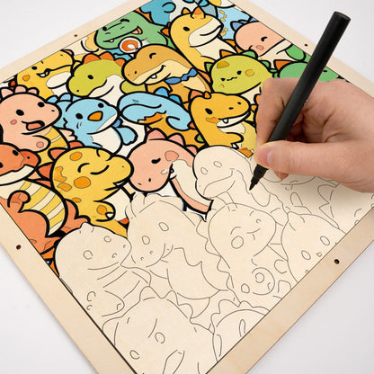 Malý drak - Dřevěné omalovánky