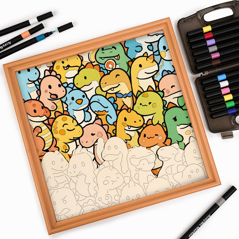 Malý drak - Dřevěné omalovánky