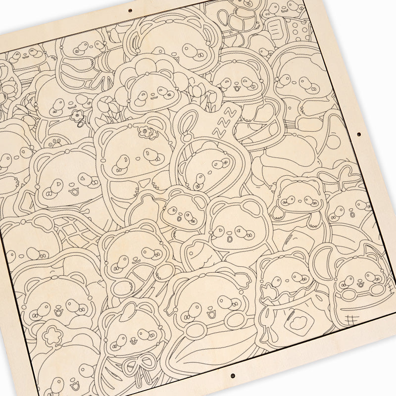 Panda II - Dřevěné omalovánky