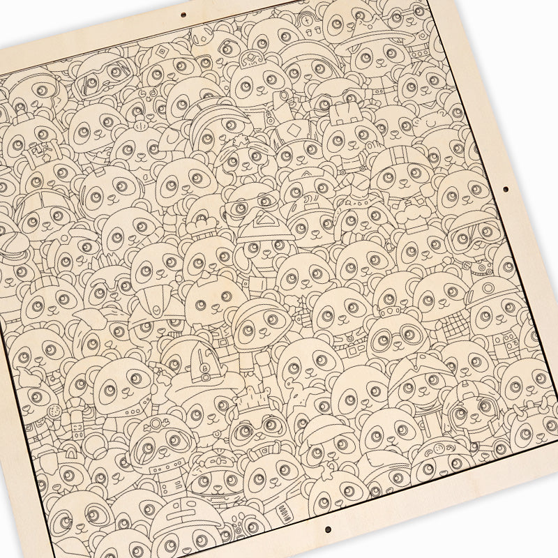 Panda - Dřevěné omalovánky