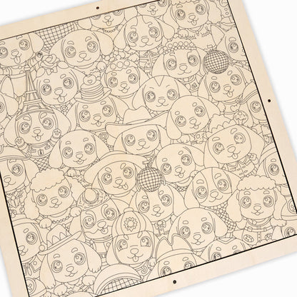 štěně - Dřevěné omalovánky