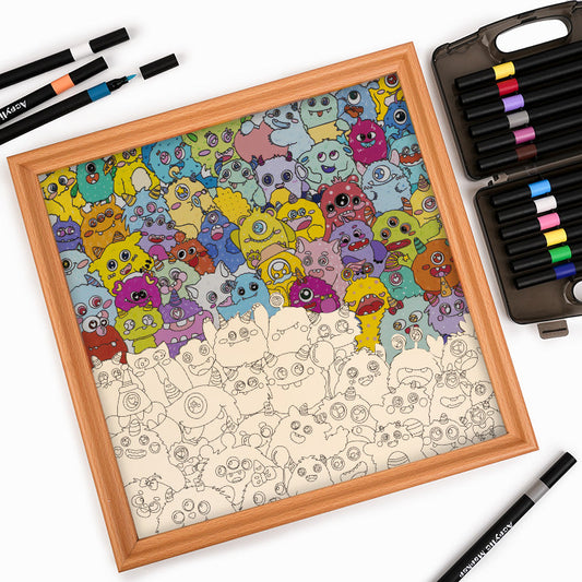 Malá příšerka - Dřevěné omalovánky