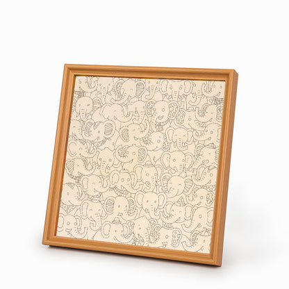 Sloní párty - Dřevěné omalovánky