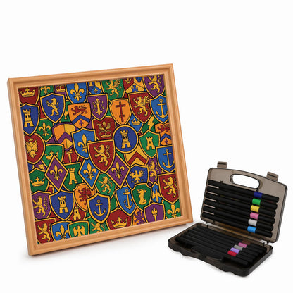 Sbírka odznaků - Dřevěné omalovánky