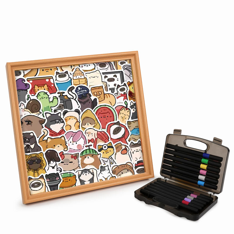 Šťastní mazlíčci - Dřevěné omalovánky