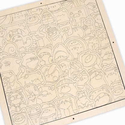 Šťastní mazlíčci - Dřevěné omalovánky