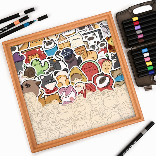 Šťastní mazlíčci - Dřevěné omalovánky