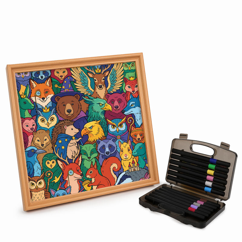 Kouzelní lesní přátelé - Dřevěné omalovánky