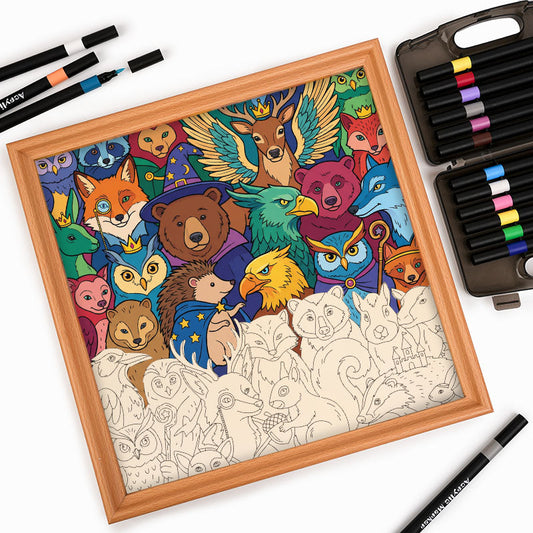 Kouzelní lesní přátelé - Dřevěné omalovánky