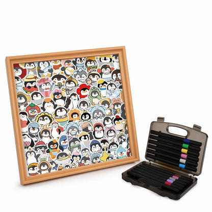 Zábavní tučňáci - Dřevěné omalovánky