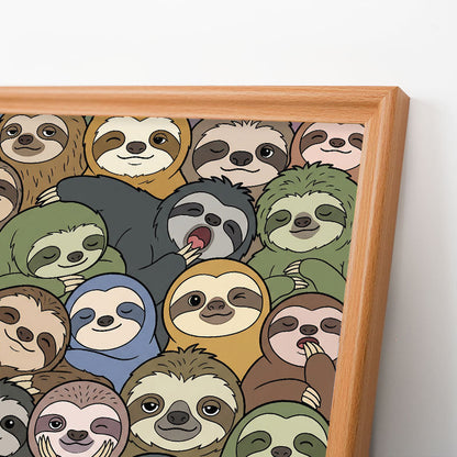 Líní lenochodi - Dřevěné omalovánky