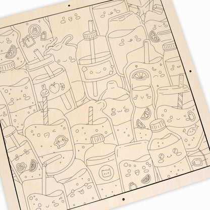 Roztomilé džusy - Dřevěné omalovánky