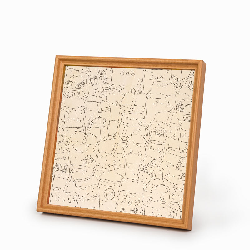 Roztomilé džusy - Dřevěné omalovánky