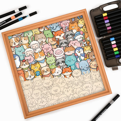 Rozmarná zvířata - Dřevěné omalovánky