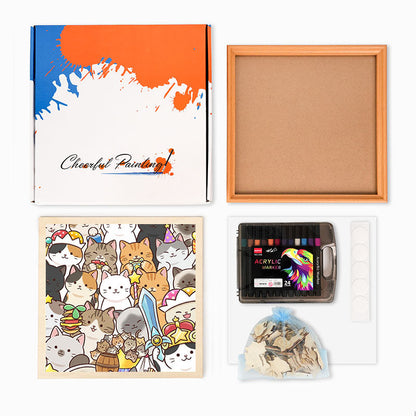 Kouzelná koťátka - Dřevěné omalovánky