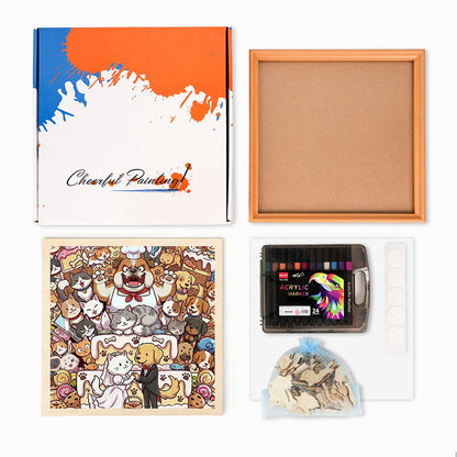 Dokonalá svatba - Dřevěné omalovánky