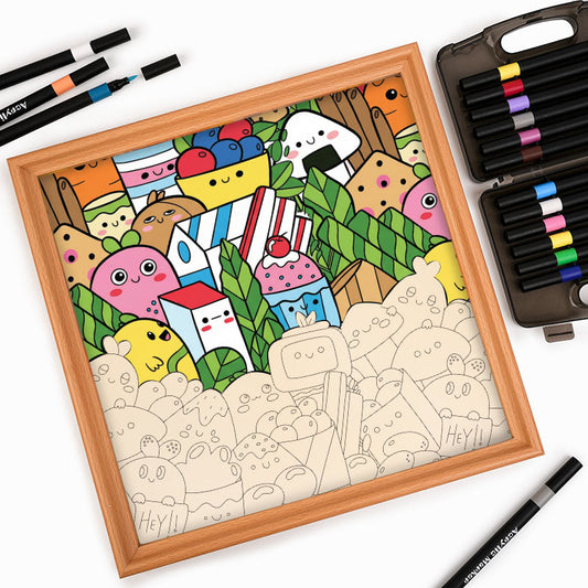 Food Friends - Dřevěné omalovánky