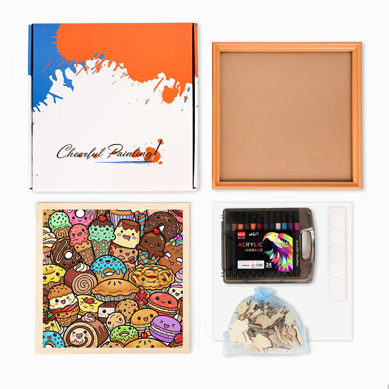 Snack Squad - Dřevěné omalovánky