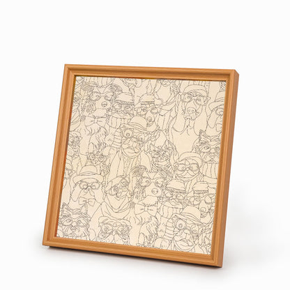 Psi s brýlemi - Dřevěné omalovánky