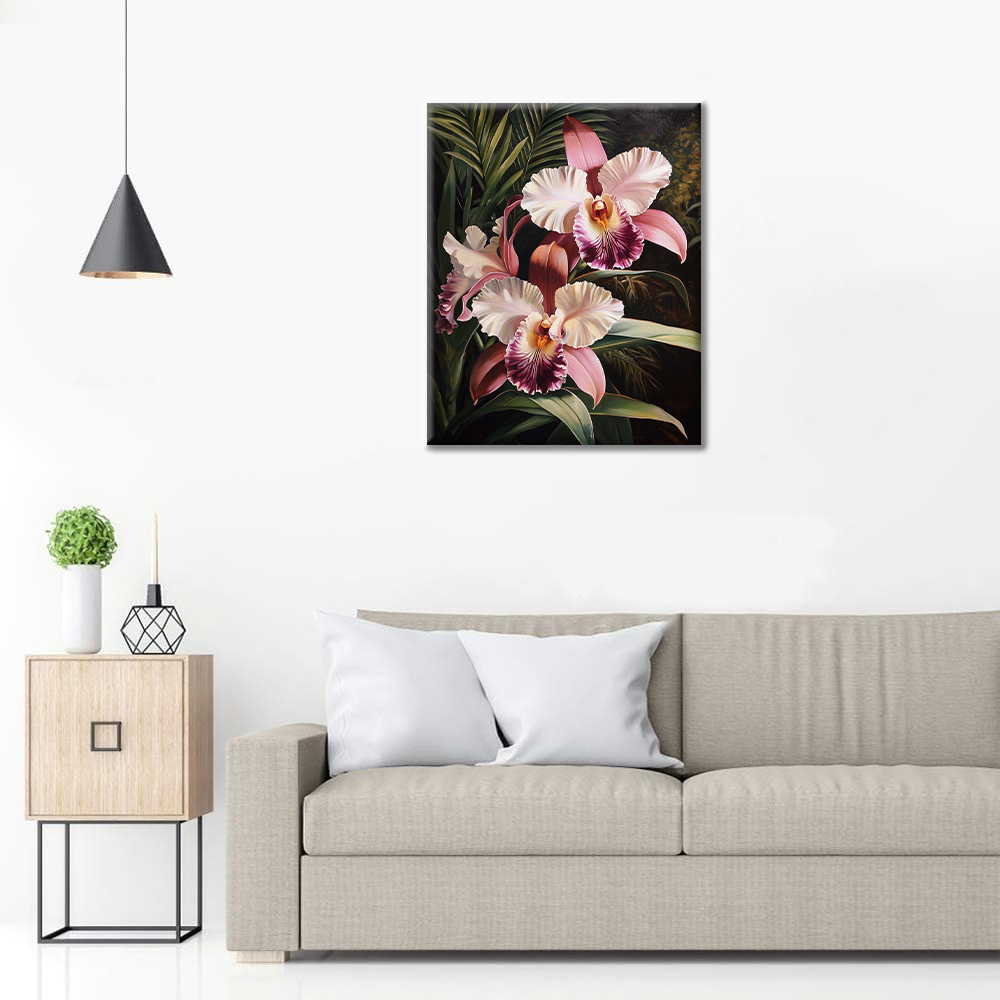 Růžový Orchidej - Malování podle Čísel
