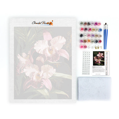 Růžový Orchidej - Malování podle Čísel