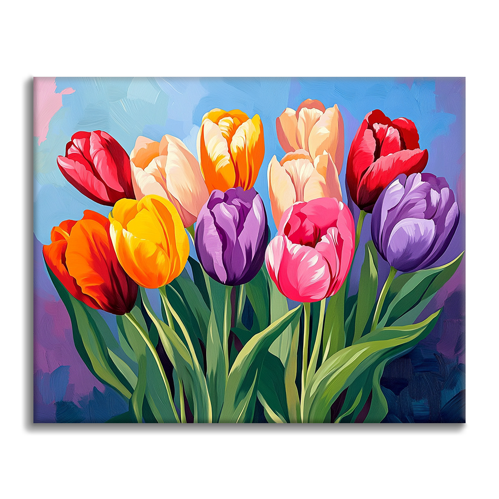 Tulipány - Malování podle čísel