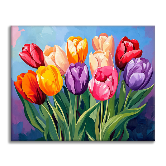 Tulipány - Malování podle čísel