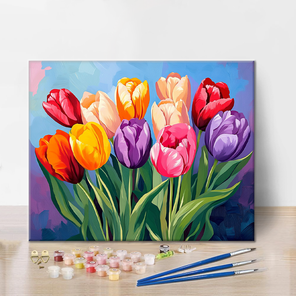 Tulipány - Malování podle čísel