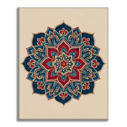 Dvojitá mandala - malování podle čísel