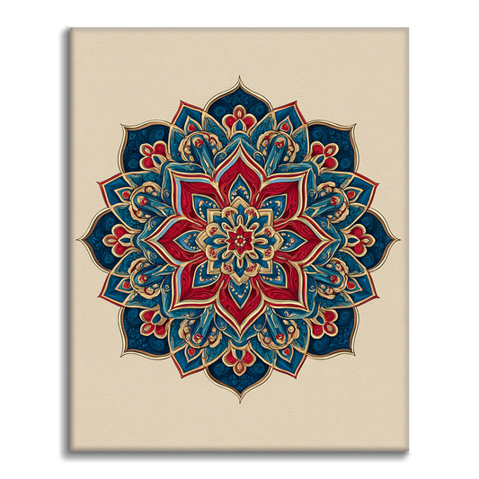 Dvojitá mandala - malování podle čísel
