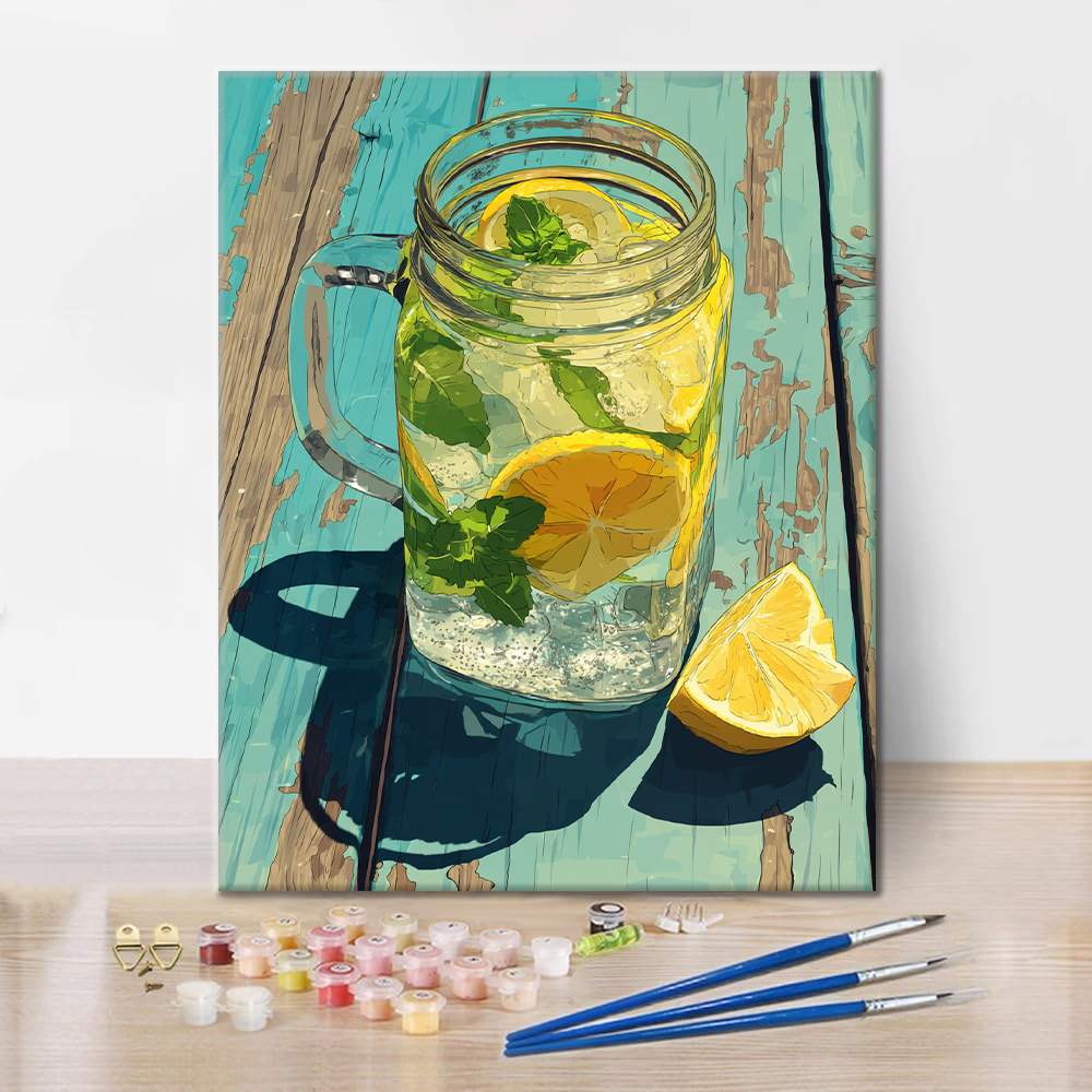 Chlazená limonáda - malování podle čísel